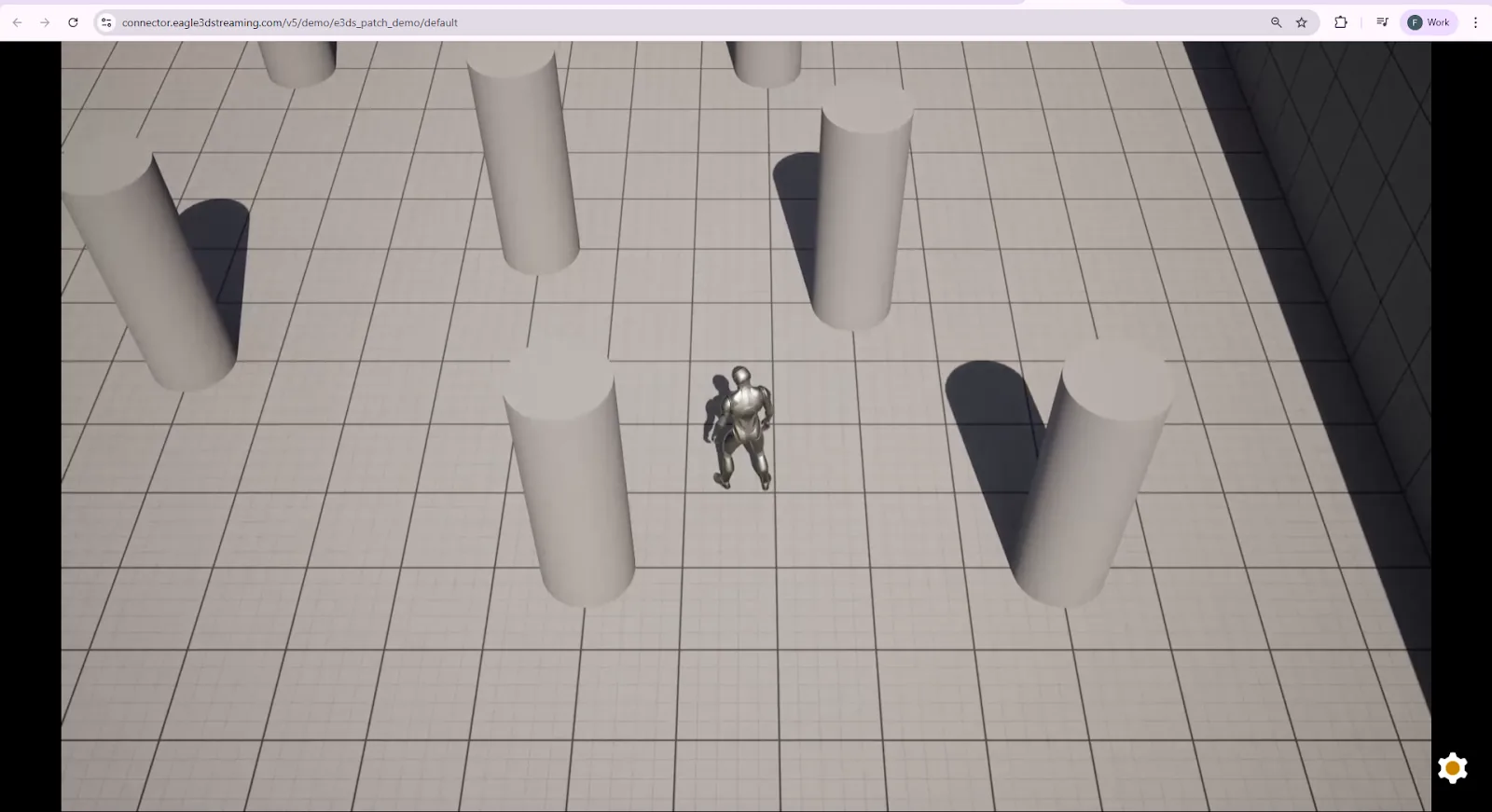 The demo app streaming before the patch is applied