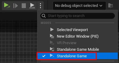 The DLSS widget running in standalone game mode