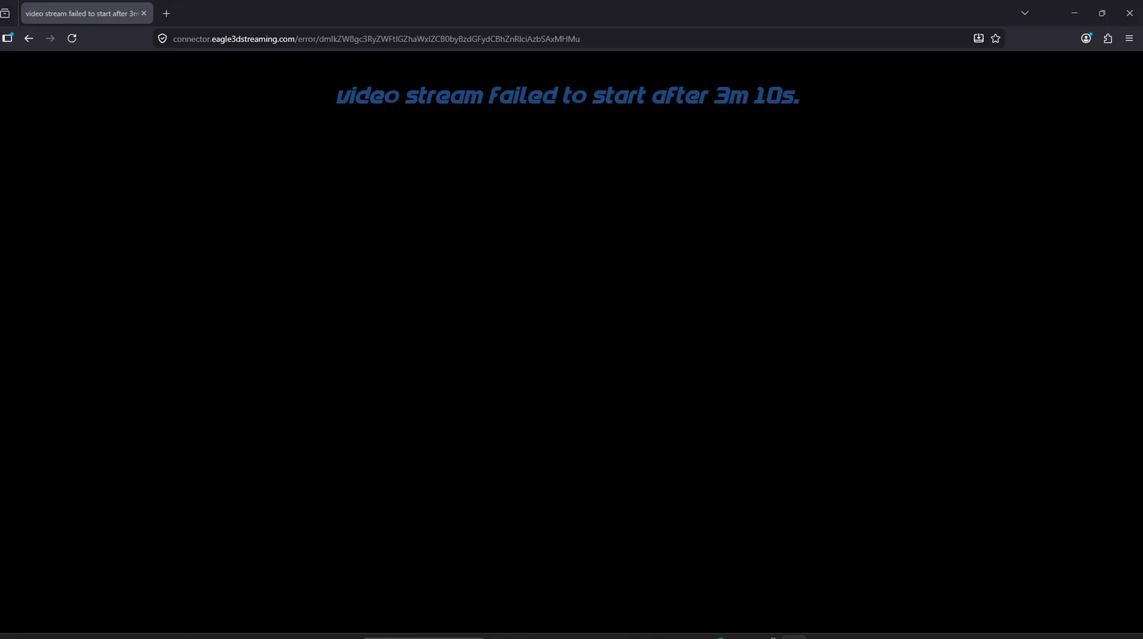 A stream that failed to start